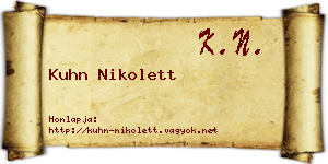 Kuhn Nikolett névjegykártya