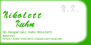 nikolett kuhn business card